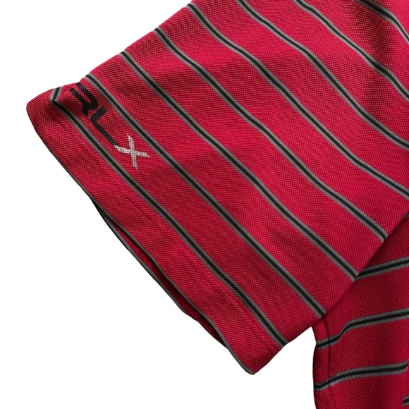 RLX Ralph Lauren Polo Shirt Mens XL Short Sleeve Golf Red Striped Torrey Pines - Picture 4 of 6
